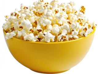 Popcorn in a yellow bowl