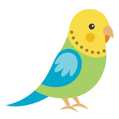 Budgerigar vector icon isolated on white background