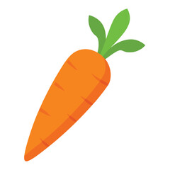 Carrot vector icon isolated on white background