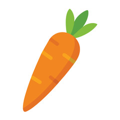 Carrot vector icon isolated on white background