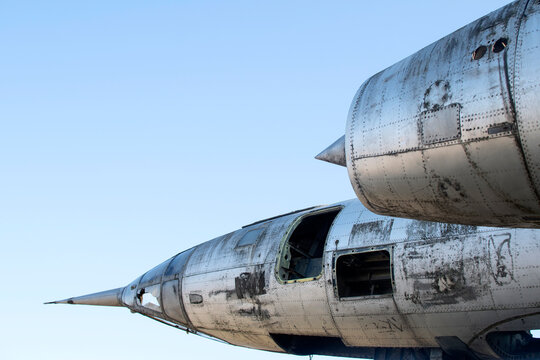 Detail of an old abandoned military plane	 - Powered by Adobe