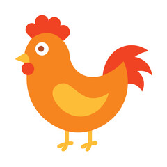 Chicken vector icon isolated on white background