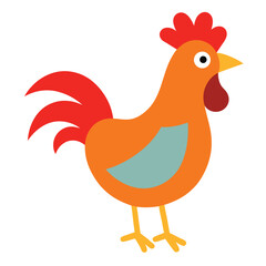 Chicken vector icon isolated on white background