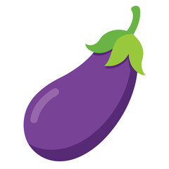 Eggplant vector icon isolated on white background