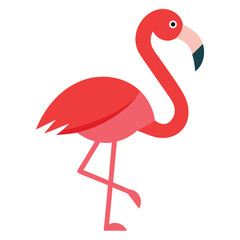 Flamingo vector icon isolated on white background