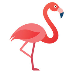 Flamingo vector icon isolated on white background