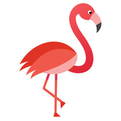 Flamingo vector icon isolated on white background