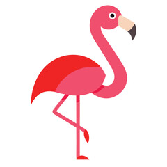 Flamingo vector icon isolated on white background