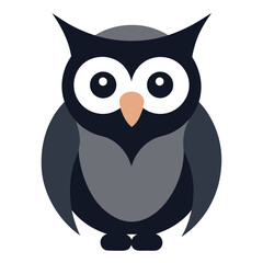 Owl vector icon isolated on white background