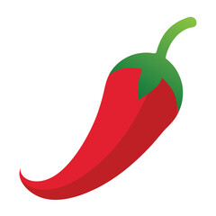 Red Chili paper vector icon isolated on white background