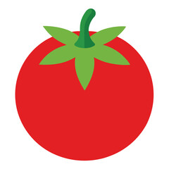 Tomato vector icon isolated on white background