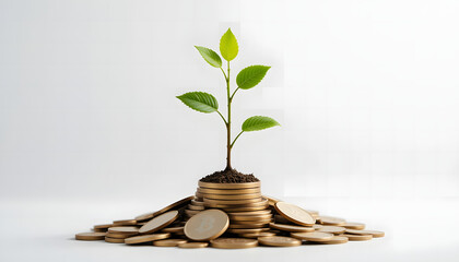 tree growing from coins