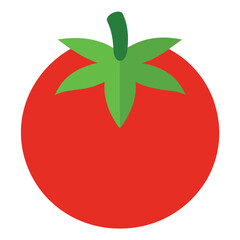 Tomato vector icon isolated on white background