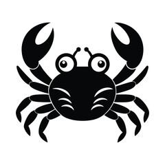 crab head big eyes vector art silhouette