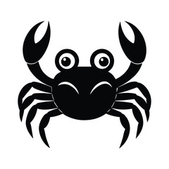 crab head big eyes vector art silhouette