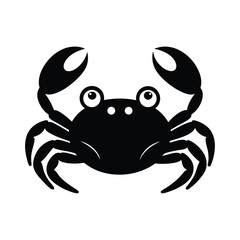 crab head big eyes vector art silhouette