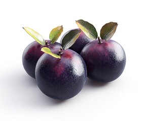 Fototapeta premium Isolated mangosteen fruit on a white background with a clipping path. Full depth of field. Stock photo, high quality.