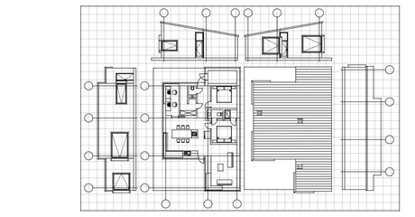  house sketch project facades plan 3d illustration