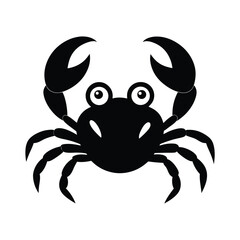 crab head big eyes vector art silhouette