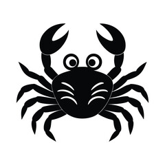 crab head big eyes vector art silhouette