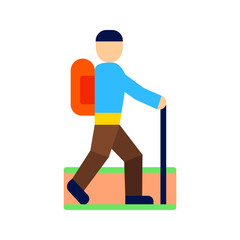 Trekking icon vector image. Suitable for mobile apps, web apps and print media.