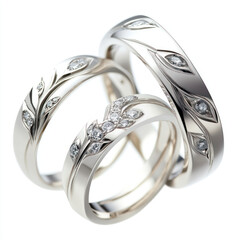 silver ring with diamonds