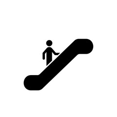 Escalator Icon Simple Black Silhouette Vector Illustration