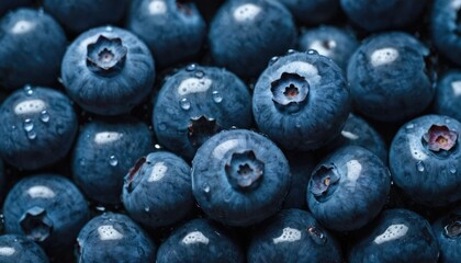 Ripe blueberries levitate on a white background
1