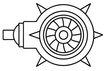 turbopower burst line art abstract dynamic power stream vector style