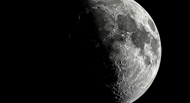Lunar Half-Light AI Generated