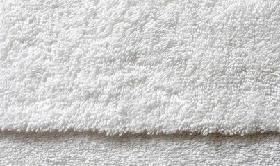 Close-up of a white terry towel texture with looped fabric.