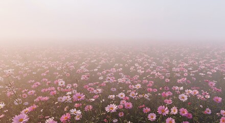 Fototapeta premium Misty Petals AI Generated