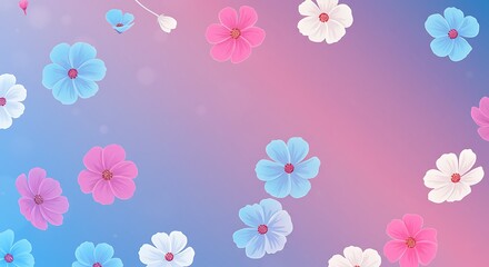 Fototapeta premium Pastel Bloom Dance AI Generated