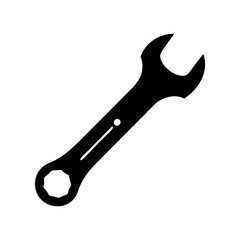 wrench icon, wrench silhouette vector illustration-simple silhouette illustration of wrench, perfect for wrench logos and icons