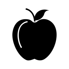 apple icon, apple silhouette vector illustration-simple silhouette illustration of apple, perfect for apple logos and icons