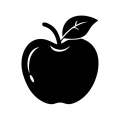 apple icon, apple silhouette vector illustration-simple silhouette illustration of apple, perfect for apple logos and icons