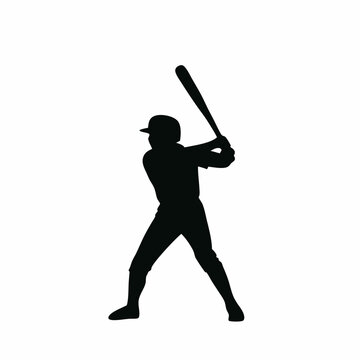 recommend clip art: Dynamic Baseball Player Silhouette in Batting Stance.