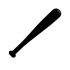 baseball bat icon, baseball bat silhouette vector illustration-simple silhouette illustration of baseball bat, perfect for baseball bat logos and icons