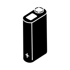 battery icon, battery silhouette vector illustration-simple silhouette illustration of battery, perfect for battery logos and icons