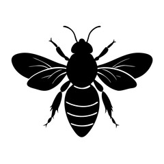 bee icon, bee silhouette vector illustration-simple silhouette illustration of bee, perfect for bee logos and icons