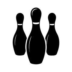 bowling pin icon, bowling pin silhouette vector illustration-simple silhouette illustration of bowling pin, perfect for bowling pin logos and icons