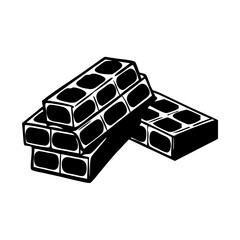bricks icon, bricks silhouette vector illustration-simple silhouette illustration of bricks, perfect for bricks logos and icons