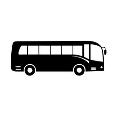 bus icon, bus silhouette vector illustration-simple silhouette illustration of bus, perfect for bus logos and icons