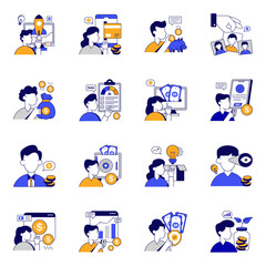 Set of Business Flat Icons 

