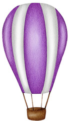 Watercolor hot air balloon clipart colorful balloons