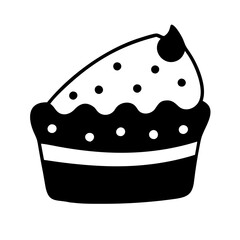 cake icon, cake silhouette vector illustration-simple silhouette illustration of cake, perfect for cake logos and icons