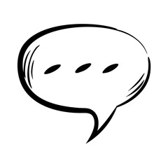 chat bubble icon, chat bubble silhouette vector illustration-simple silhouette illustration of chat bubble, perfect for chat bubble logos and icons