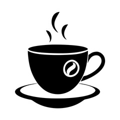 coffee cup icon, coffee cup silhouette vector illustration-simple silhouette illustration of coffee cup, perfect for coffee cup logos and icons