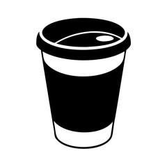 coffee cup icon, coffee cup silhouette vector illustration-simple silhouette illustration of coffee cup, perfect for coffee cup logos and icons