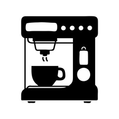 coffee machine icon, coffee machine silhouette vector illustration-simple silhouette illustration of coffee machine, perfect for coffee machine logos and icons